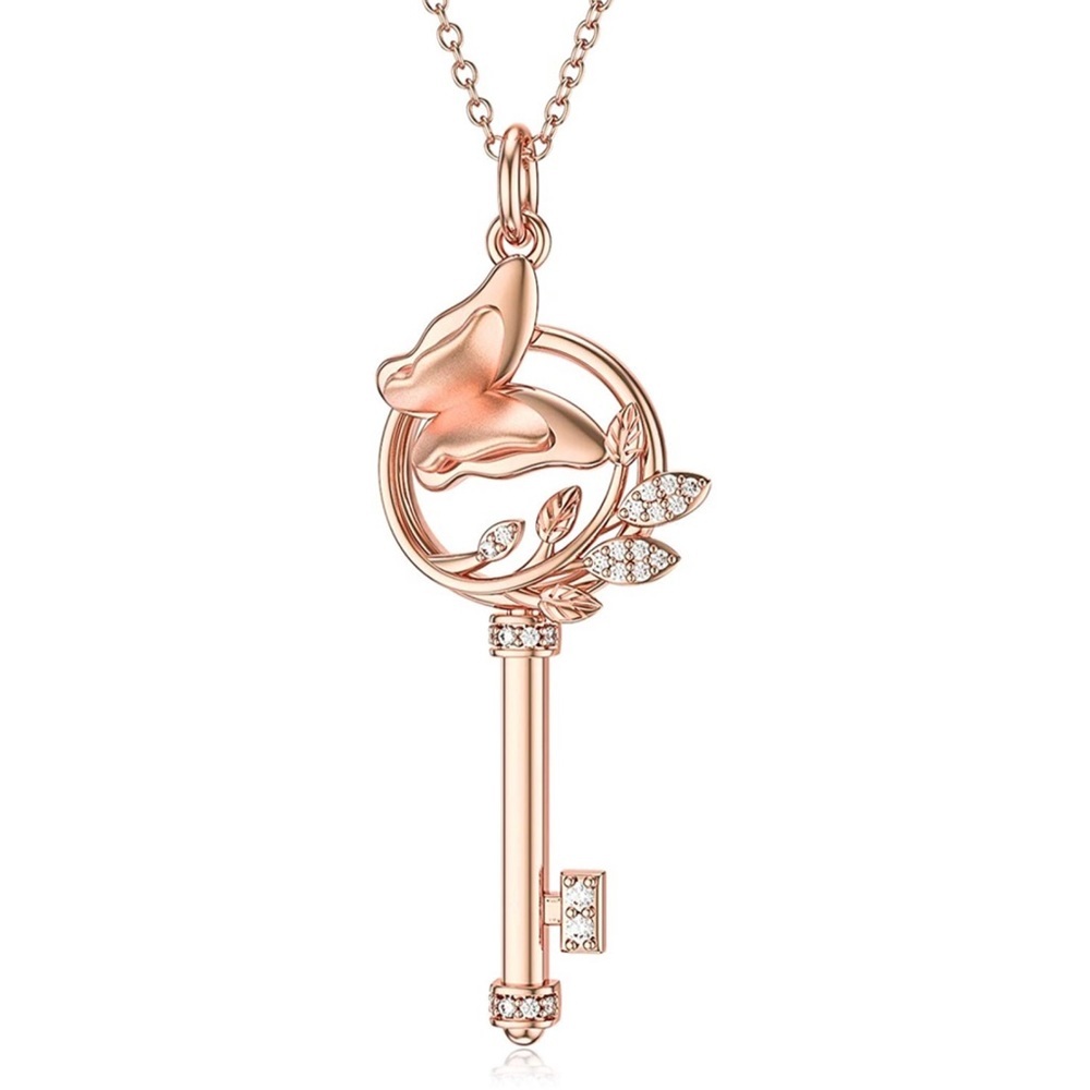 Secret Enchanted Garden Butterfly Key Necklace